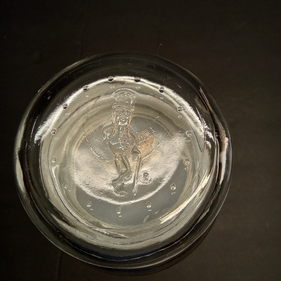 Planters Mr Peanut Glass Apothecary Jar Canister VTG 1982 Wide Pnut Leaf Design - Picture 5 of 12